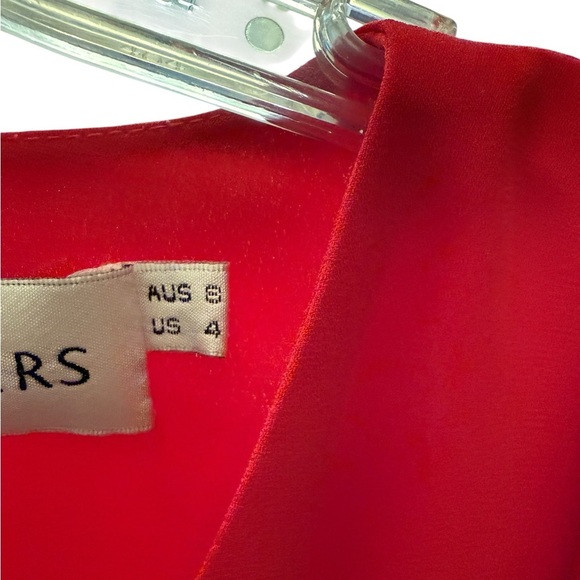 Fame and Partners Elegant Red Wrap Dress - Picture 5 of 6